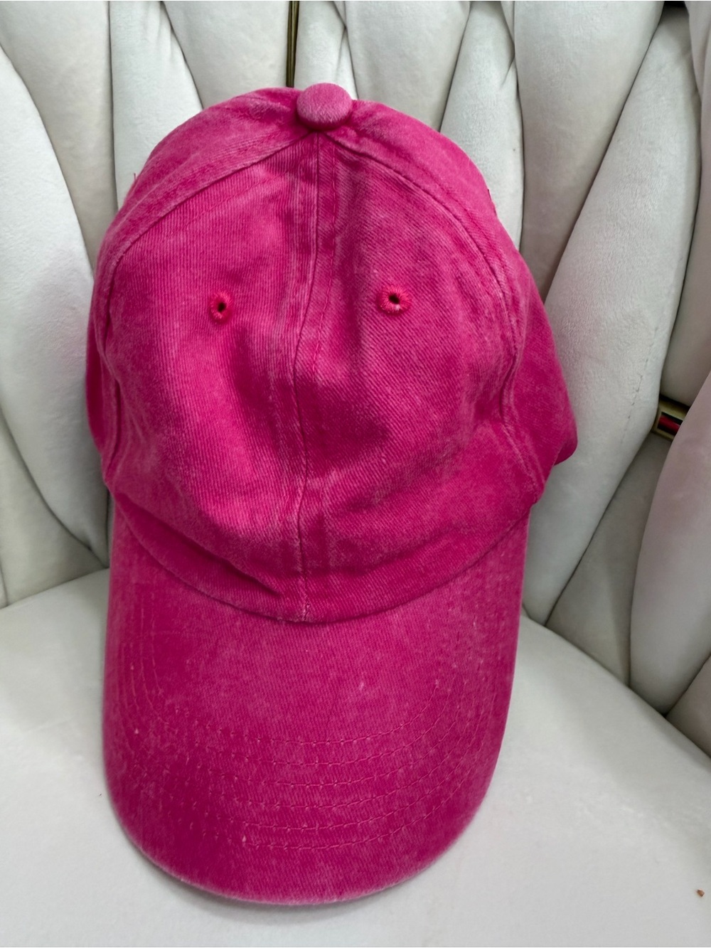 Women Pink Cotton Baseball Cap - Unbranded